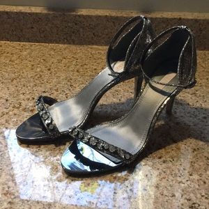 Glint ankle strap heels